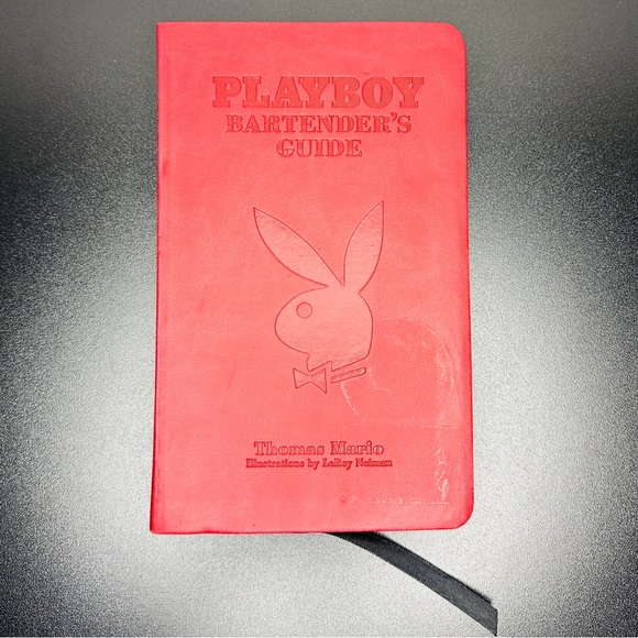 VINTAGE PLAYBOY Bartender’s Guide in Red Bound Leather VINTAGE Thomas Mario - Picture 3 of 13